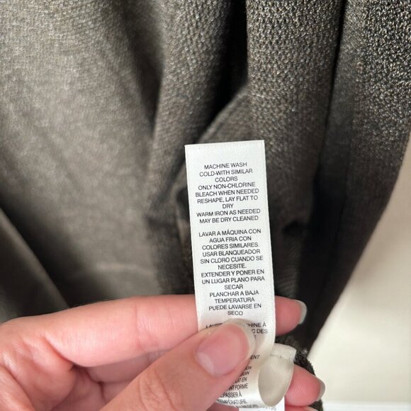 Chico's XL Mix Stitch Longline Open Front Green Shimmer Cardigan - Picture 10 of 15